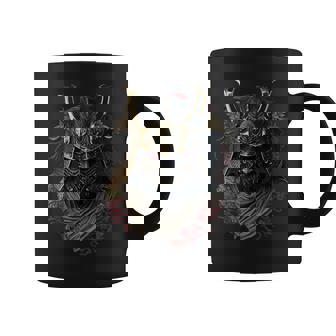 Samurai Helmet Warrior Bushido Oni Mask Japanese Culture Coffee Mug - Seseable