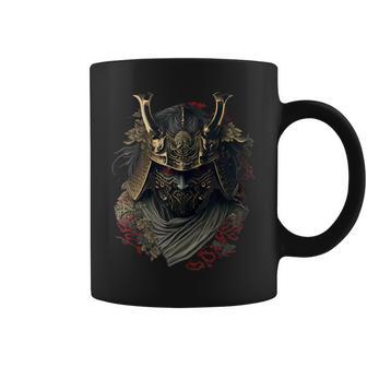 Samurai Helmet Warrior Bushido Oni Mask Japanese Culture Coffee Mug - Seseable