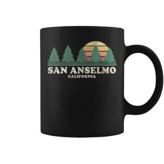 San Anselmo Ca Vintage Throwback Retro 70S Coffee Mug | Mazezy
