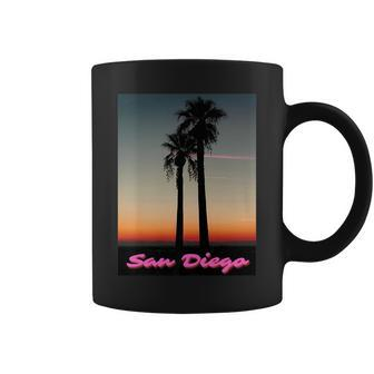 San Diego Sunset - Souvenir Vacation Palm Tree California Coffee Mug | Mazezy