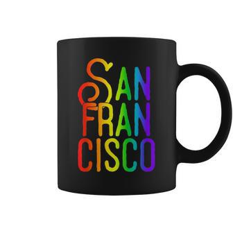 San Francisco California Gay Pride Lgbt Flag Rainbow Coffee Mug | Mazezy