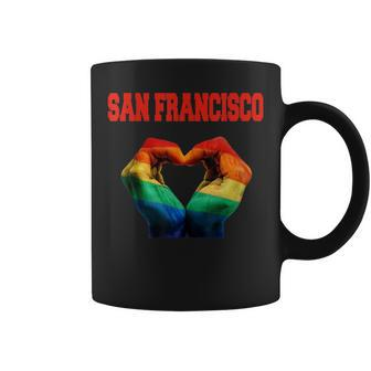San Francisco Lgbt Pride Costume Rainbow Love Heart Coffee Mug | Mazezy