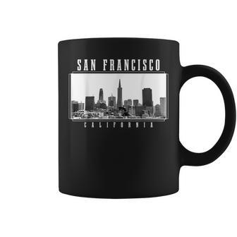 San Francisco Skyline California Pride Vintage San Francisco Coffee Mug | Mazezy