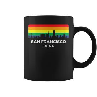 San Francisco Skyline Pride Rainbow Flag Coffee Mug | Mazezy