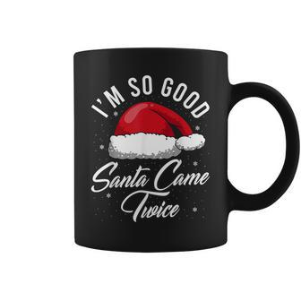 Santa Came Twice - Funny Christmas Pun Coffee Mug - Seseable