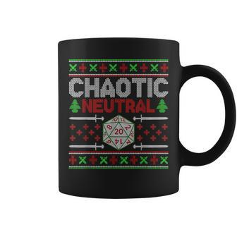 Santa Chaotic Neutral Christmas D20 Ugly Tabletop Sweater Coffee Mug | Mazezy