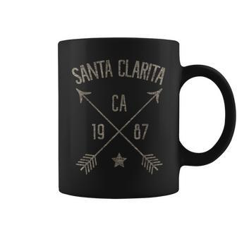Santa Clarita Ca Vintage Distressed Style Home City Coffee Mug | Mazezy