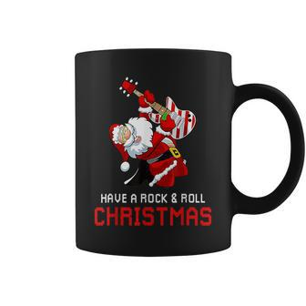 Santa Claus Guitar Player Have A Rock & Roll Christmas Coffee Mug | Mazezy UK