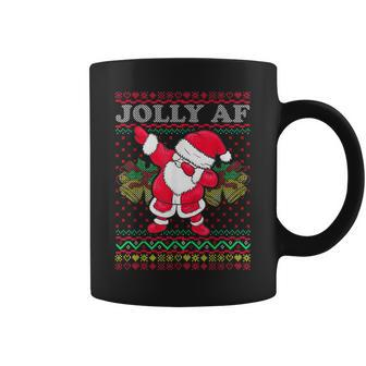 Santa Dabbing Ugly Christmas Jolly Af Holiday Season Coffee Mug | Mazezy