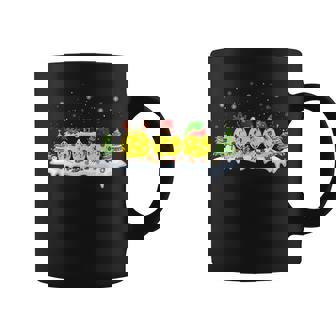 Santa Elf Reindeer Pickleball Balls Xmas Lights Christmas Coffee Mug - Thegiftio