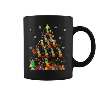 Santa Elf Reindeer Xylophone Instrument Christmas Tree Light Coffee Mug | Mazezy