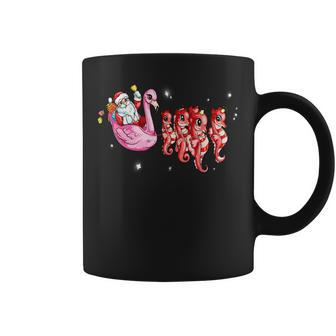 Santa Flamingo Carriage With Seahorses Funny Christmas Kids Flamingo Funny Gifts Coffee Mug | Mazezy