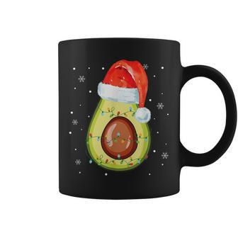 Santa Hat Avocado Merry Christmas Vegan Pajama Coffee Mug - Monsterry AU