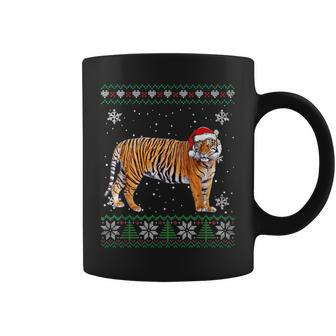 Santa Tiger Ugly Sweater Animals Christmas Pajama Coffee Mug | Mazezy