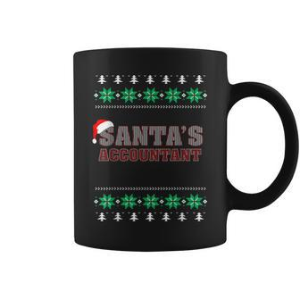 Santa's Accountant Ugly Christmas Sweater Coffee Mug - Monsterry