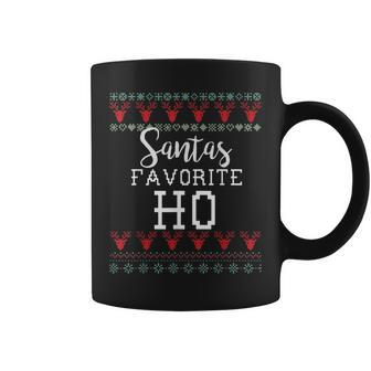 Santas Faavorite Holiday Ugly Christmas Sweater Coffee Mug - Monsterry CA