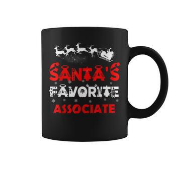 Santas Favorite Associate Funny Job Xmas Gifts Coffee Mug | Mazezy CA