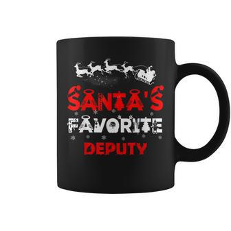 Santas Favorite Deputy Funny Job Xmas Gifts Coffee Mug | Mazezy