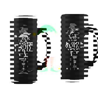 Santa's Favorite Elf Christmas Pajama Santa Claus Coffee Mug - Thegiftio UK