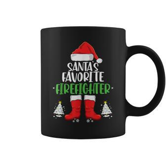 Santa's Favorite Firefighter Family Matching Christmas Party Coffee Mug - Monsterry UK
