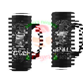 Santa's Favorite Football Player Apparel Christmas Sport Coffee Mug | Mazezy
