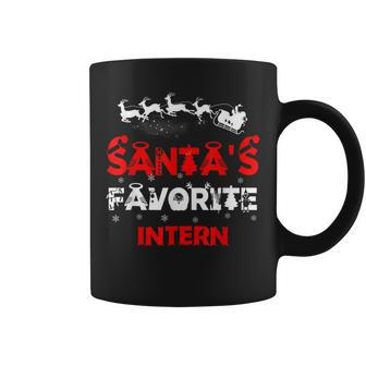 Santas Favorite Intern Funny Job Xmas Gifts Coffee Mug | Mazezy