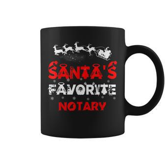 Santas Favorite Notary Funny Job Xmas Gifts Coffee Mug | Mazezy DE