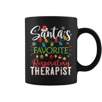 Santa's Favorite Respiratory Therapist Santa Hat Christmas Coffee Mug - Monsterry CA