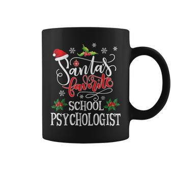 Santa's Favorite School Psychologist Christmas Party Coffee Mug - Monsterry