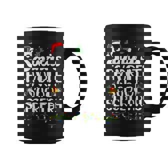 Santa's Favorite School Secretary Christmas Xmas Party Coffee Mug - Thegiftio UK