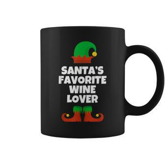 Santa's Favorite Wine Lover Christmas Hat Drinking Coffee Mug | Mazezy