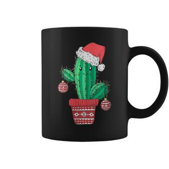 Santa's Hat Cactus Sweater Christmas Party Xmas Holidays Coffee Mug - Monsterry