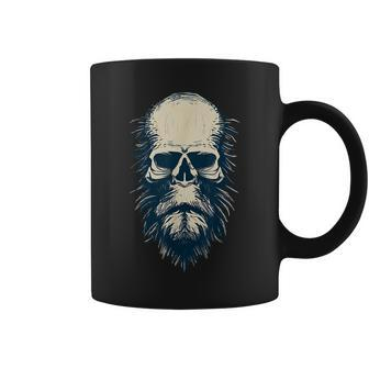 Sasquatch Skull Minimalist Bigfoot Horror Skull Sasquatch Coffee Mug | Mazezy