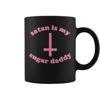 Satan Is My Sugar Funny Daddy Halloween Aesthetic Vintage Halloween Funny Gifts Coffee Mug | Mazezy