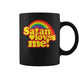 Satan Loves Me Funny Lgbtq Pride Gay Lesbian Funny Quotes Coffee Mug | Mazezy