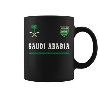 Saudi Arabia SportSoccer Jersey Flag Football Coffee Mug | Mazezy AU