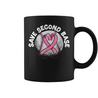 Save 2Nd Base Baseball Player Breast Cancer Awareness Coffee Mug - Monsterry