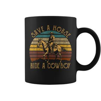Save A Horse Ride A Cowboy Bull Western For Coffee Mug - Thegiftio UK