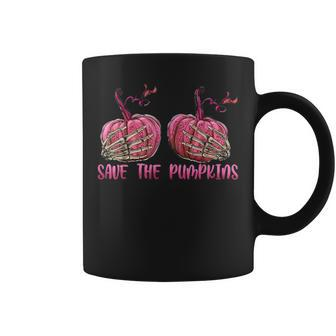 Save The Pumpkins Breast Cancer Awareness Fighting Coffee Mug | Mazezy