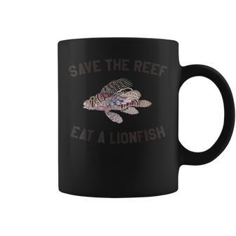 Save The Reef Eat A Lionfish T Diving Coffee Mug | Mazezy