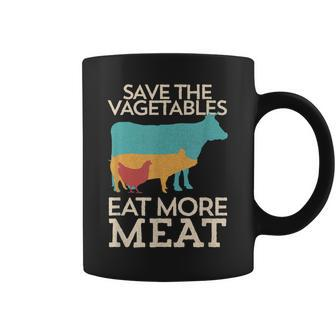 Save The Vegetables Eat More Meat Bbq Grilling Coffee Mug - Thegiftio UK