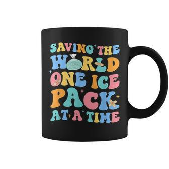 Saving The World One Ice Pack At Time School Nurse Week Coffee Mug - Monsterry UK