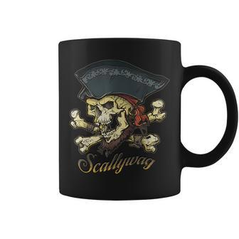 Scallywag Pirate Skull And Crossbones Jolly Roger Jolly Roger Coffee Mug | Mazezy