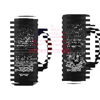 Scandinavian American Pride Yggdrasil Usa Flag Nordic Viking Coffee Mug | Mazezy