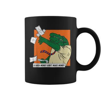 Scared Money Don't Make Money Retro Gator Comic Coffee Mug | Mazezy