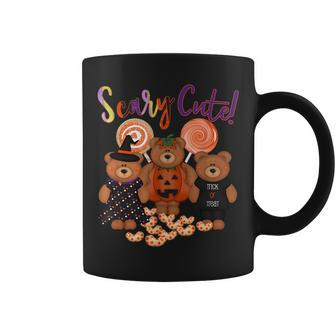 Scary Cute Adorable Teddy Bear Halloween Coffee Mug | Mazezy