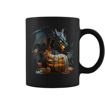 Scary Dragon Trickortreat Halloween Jackolantern Themed Gift For Womens Coffee Mug | Mazezy