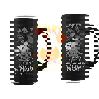 Scary Enough Halloween Chicken In Scary Pumpkins Farmer Coffee Mug | Mazezy