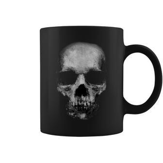 Scary Face Halloween Skull Faded Horror Creepy Spooky Halloween Skull Coffee Mug | Mazezy