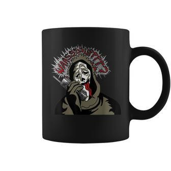 Scary Halloween Ghost Face Coffee Mug | Mazezy CA